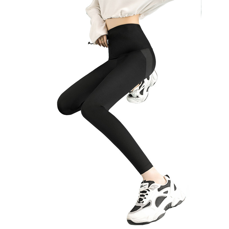 小个子八分加绒鲨鱼皮女芭比打底裤 蓝宛沁打底裤