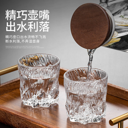 高级感玻璃喝水杯子套装家庭用待客厅轻奢水壶乔迁新居茶具一整套 - 图2