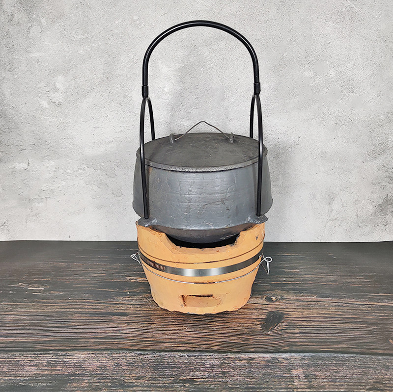 传统老式铸铁鼎锅炖锅生铁特色吊锅户外煮饭鼎罐炖肉煲汤特色餐具