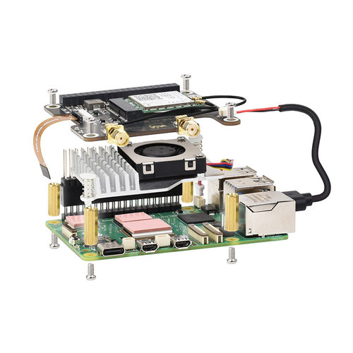 微雪 树莓派5专用扩展板 PCIE转M.2转接板 WIFI无线网卡蓝牙模块 - 图2