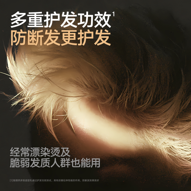 理然防断修护造型乳发泥软发泥发胶弹力素啫喱水男女蓬松高颅顶
