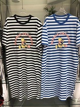 582 new 100 hitch small Bear Vinny striped T dress 4 23-skirt length 109 chest circumference 114