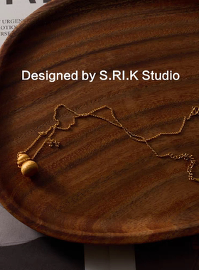 十里间金色拉丝葫芦项链锁骨链