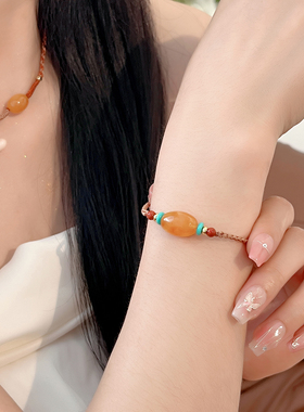 十里间文艺爱心滚珠编织项链手链