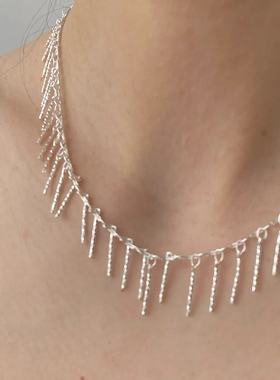 十里间流苏星河麦穗项链耳环