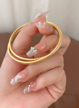 十里间新中式双环沙金手镯