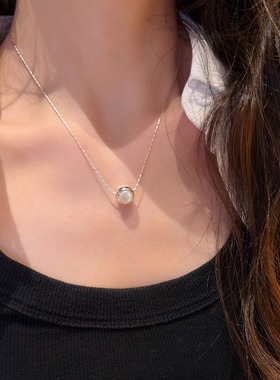 十里间鱼骨头滚珠项链毛衣链