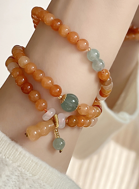 十里间天然石多层葫芦手串手链