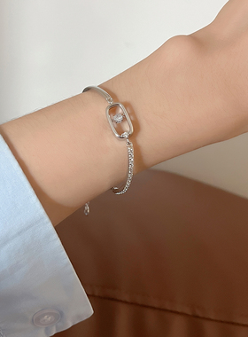 十里间亮晶晶方形手镯手链