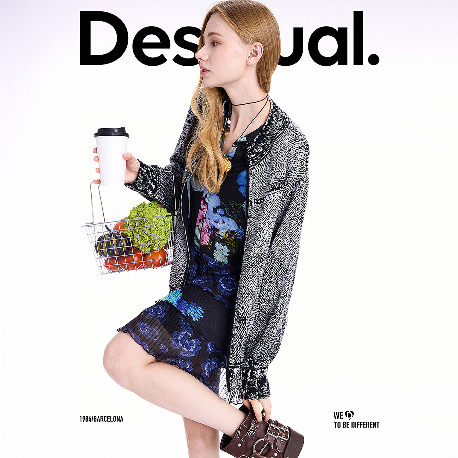 Desigual25秋冬新品仿牛仔提花针织开衫女士外套,淘宝优惠券,粉丝福利购,淘宝优惠卷