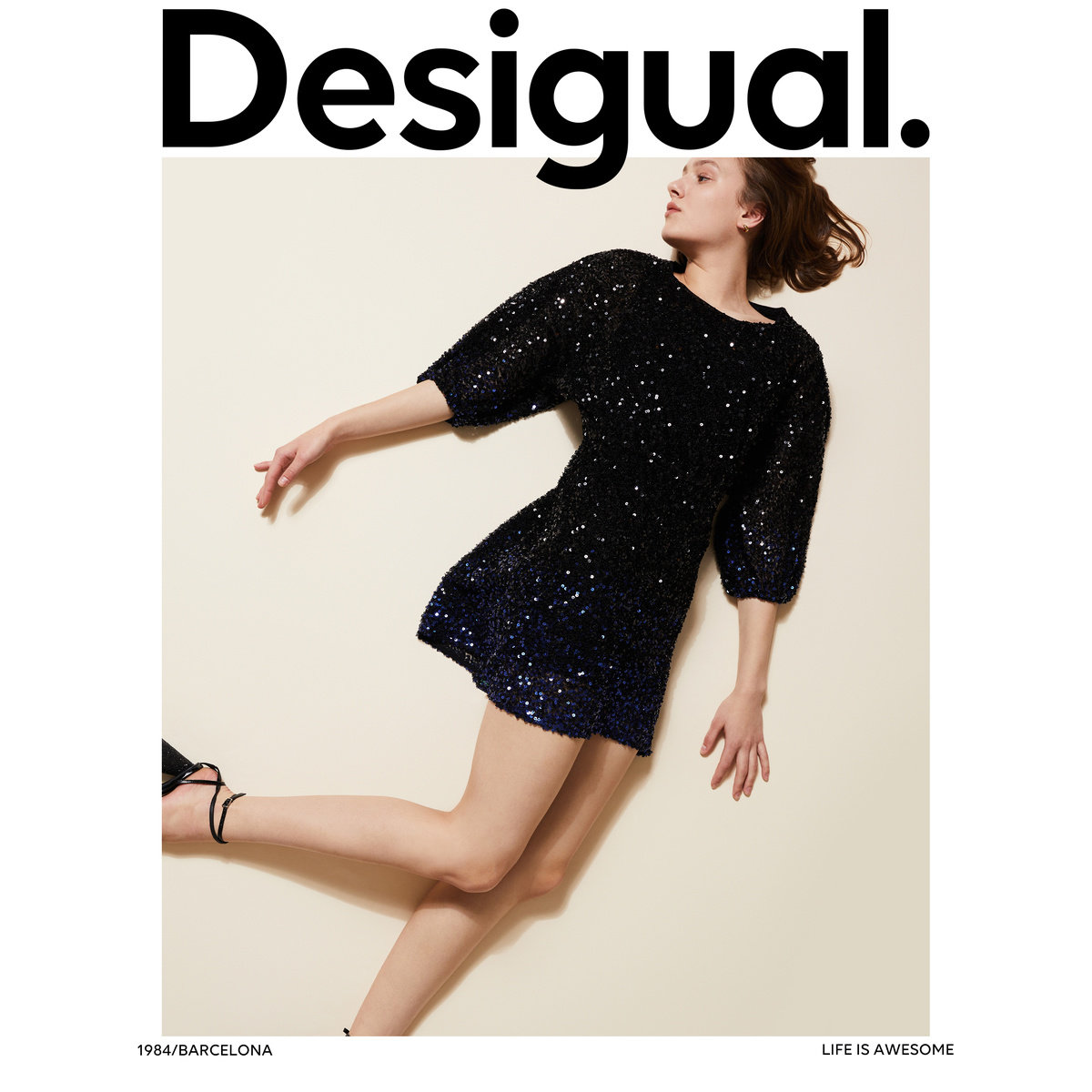 Desigual西班牙时尚奢品】针织中长款连衣裙