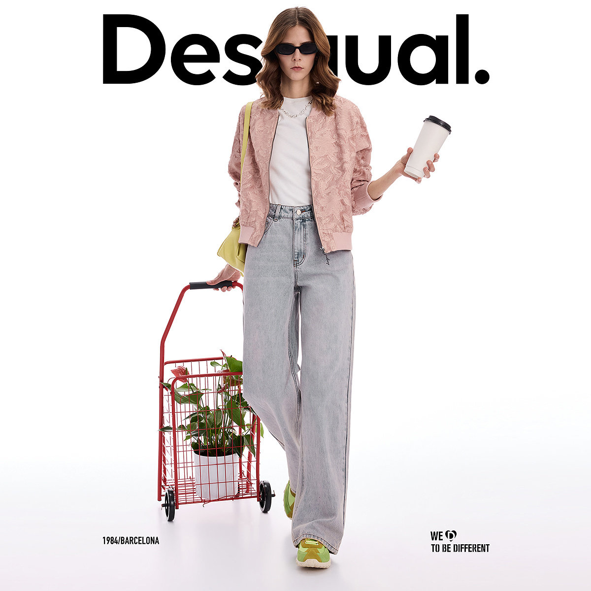 Desigual26春夏新品宽松提花棒球领长袖女式外套