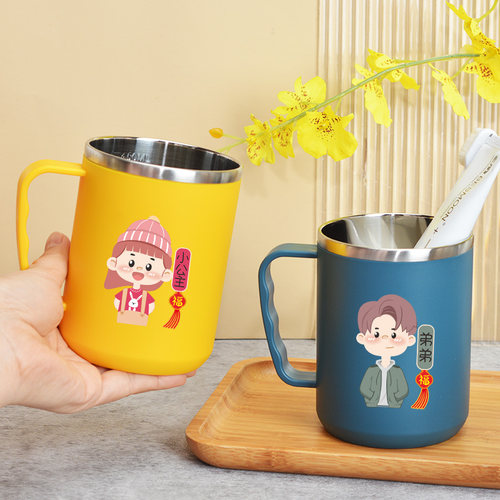 亲子不锈钢刷牙杯一家三口漱口杯家用牙刷杯家庭套装四口儿童杯子 - 图2