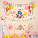 Детский день рождения Balloon Bable First -Heear -Sold Декоративные припасы тема Фоны Фоны Стена вечеринки Сцена сцены сцены