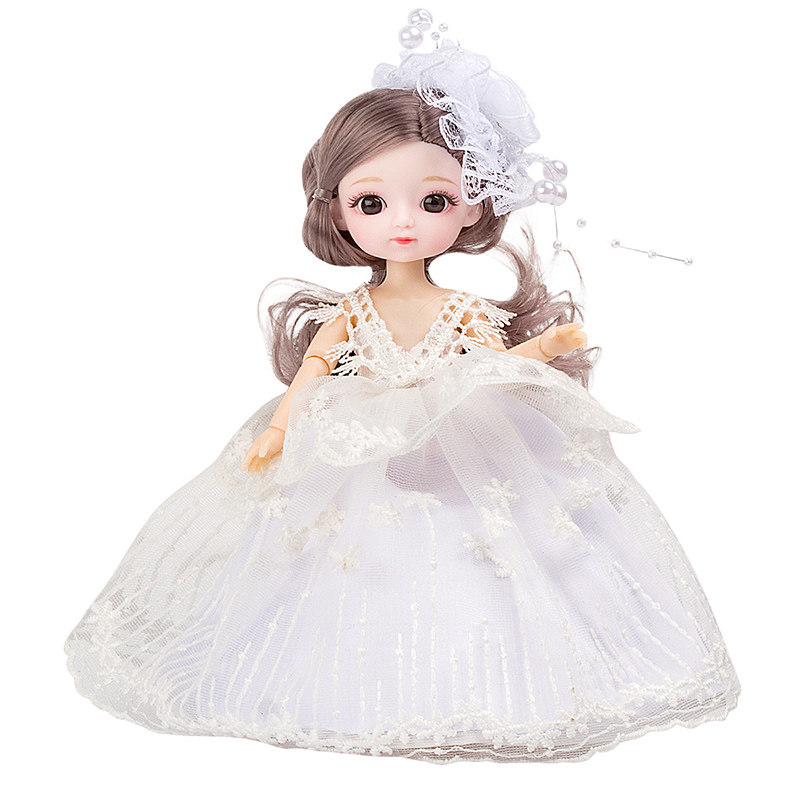 宝贝趣芭比婚纱公主小女孩洋娃娃 怡百鸿母婴娃娃/配件