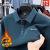 Men's classic car velvet thickened long-sleeved T-shirt
