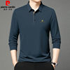 Pierre Cardin mulberry silk long sleeve T-shirt for men
