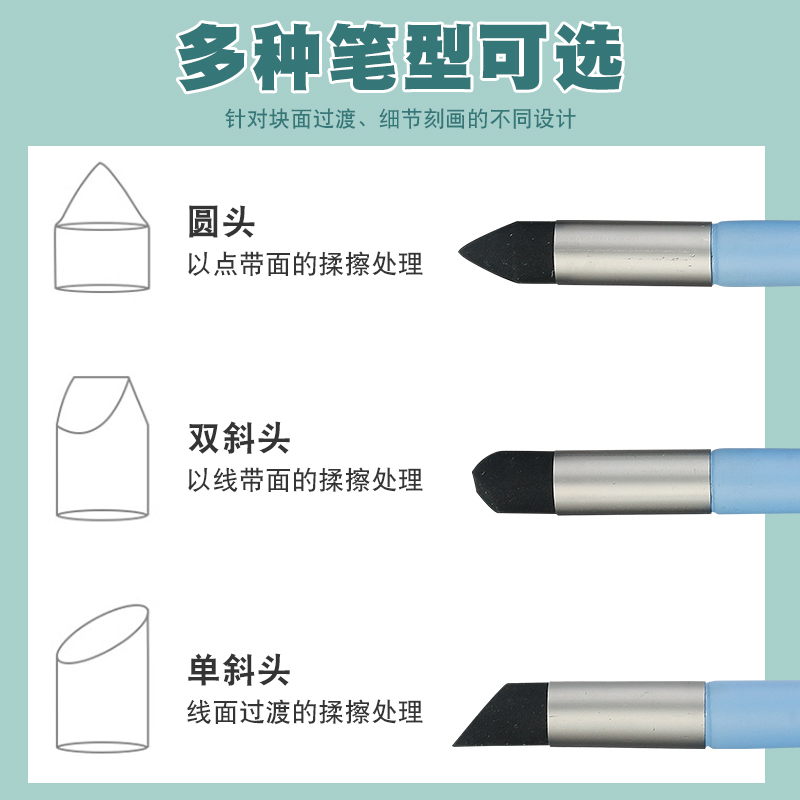 卫庄素描揉擦笔美术生专用揉擦棉高光细节纸擦笔揉擦棉笔素描擦笔重彩油画棒渲染揉擦涂抹笔擦球软化绘画工具 - 图1