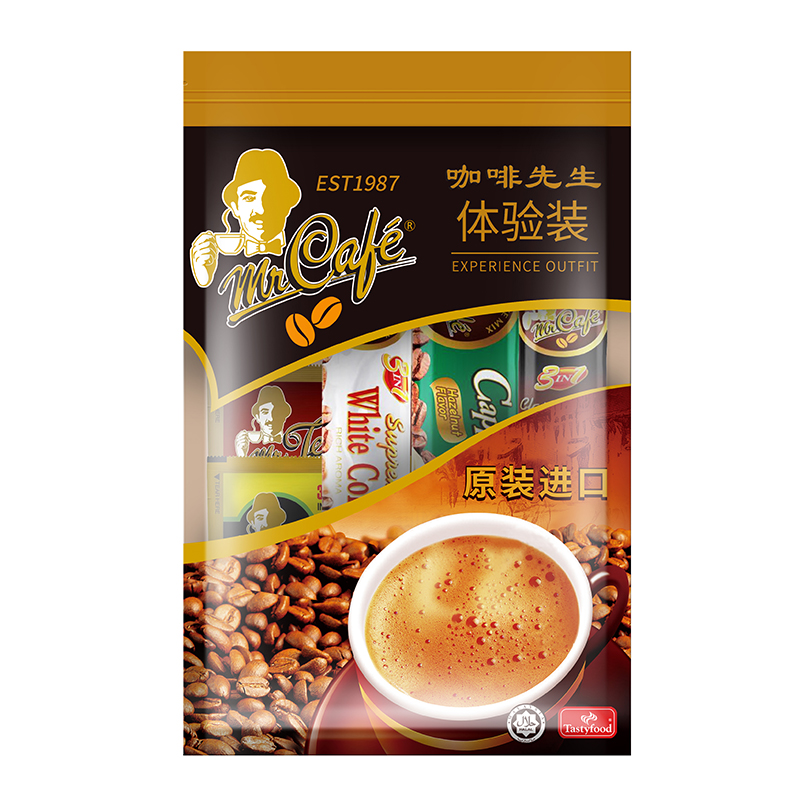 马来西亚进口特浓咖啡条袋装三合一原味白咖啡速溶提神试用体验装