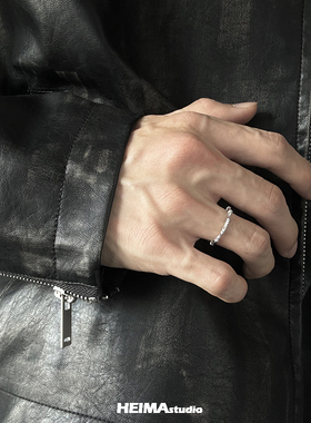 原创绷带系列骨节纯银戒指男女