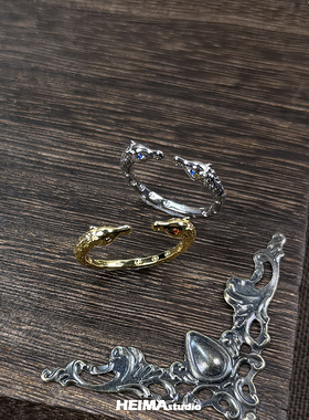 【马年限定】马上有钱系列S925纯银戒指男女小众轻奢情侣开口戒子