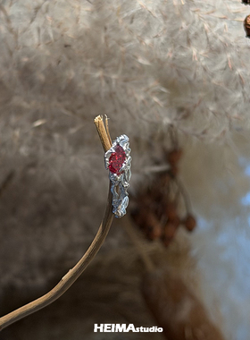 【新年限定血色蔷薇】原创枯枝尾戒男女纯银小拇指戒子小指高级感