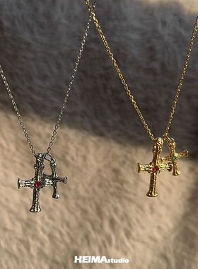 枯枝系列枝干纹理项链男女小众设计锁骨链高级感简约情侣毛衣链