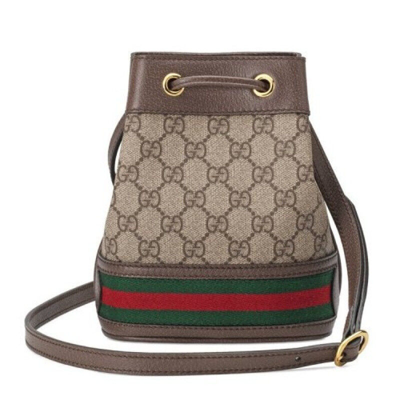 Gucci/古驰老花迷你水桶包女单肩斜挎包红绿条纹抽绳桶包,淘宝优惠券,粉丝福利购,淘宝优惠卷