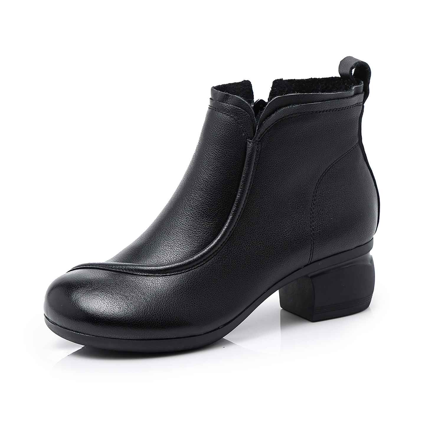 品牌断码真皮低跟短靴女加绒保暖软底马丁靴冬季新款复古防滑棉靴,淘宝优惠券,粉丝福利购,淘宝优惠卷