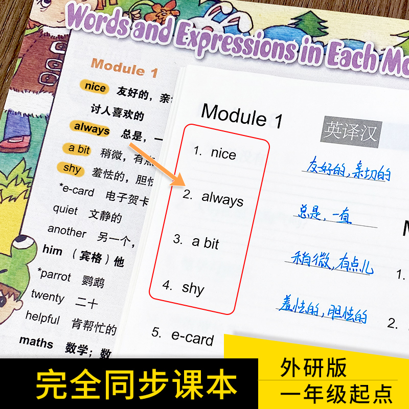 外研一年级起点一二三四五六年级英语单词默写听写本练字本 - 图0