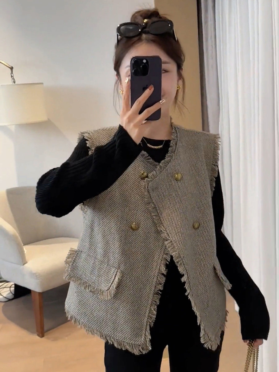 小香风气质名媛风马甲女秋装新款