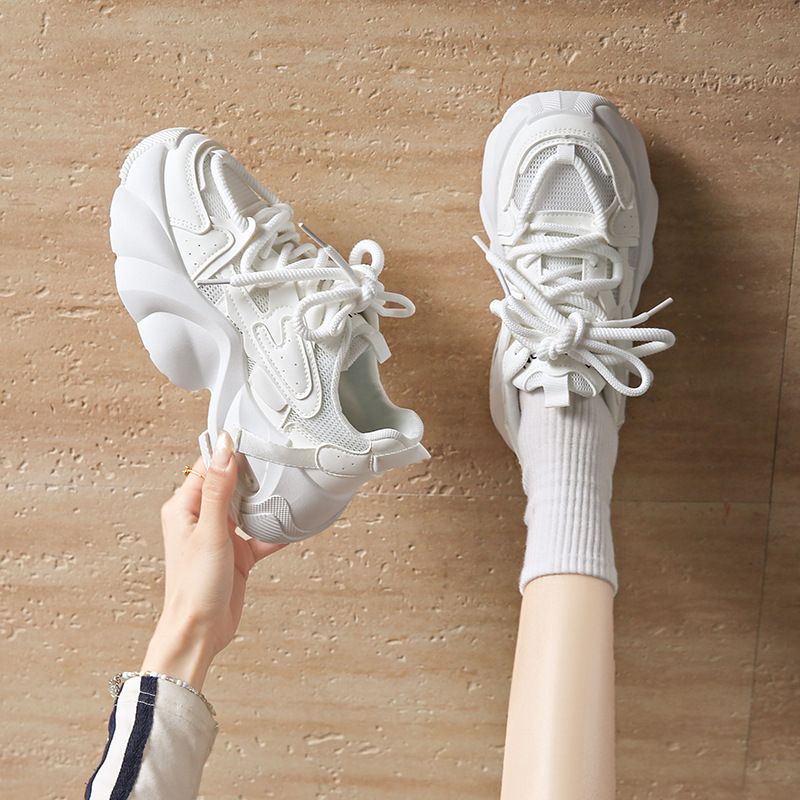 2025夏季新款韩版透气飞织女鞋ins潮学生跑步运动鞋休闲鞋 YB2807 - 图2