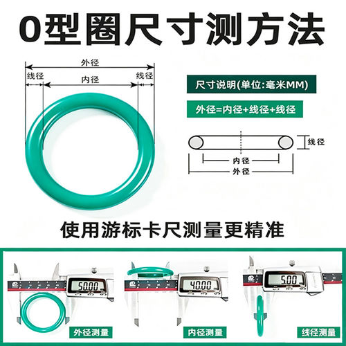 氟胶O型圈 外径12/13/14/15/16/17/18/19/20/21/22/23/24/25/26*1 - 图0