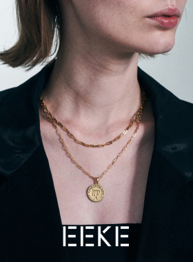 EEKE星座项链女金币小众ins2022