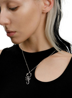 YURITAN天蝎座情侣锆石吊坠项链