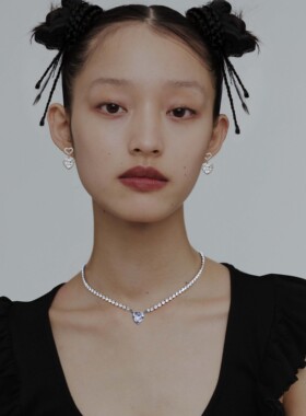 爱心项链YURITAN锆石新品