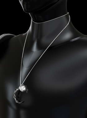 YURITAN情侣款吊坠项链明星同款