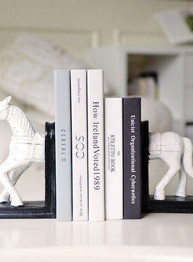 新中式书架书档摆件创意桌面书立收纳架博古架办公室书柜装饰品