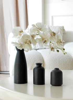 现代简约陶瓷花瓶创意摆件玄关客厅电视柜摆设花瓶套装家居装饰品