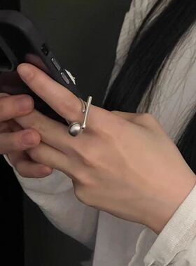 解压可按动敲木鱼戒指女小众设计攒公德功独特设计感创意祛除班味