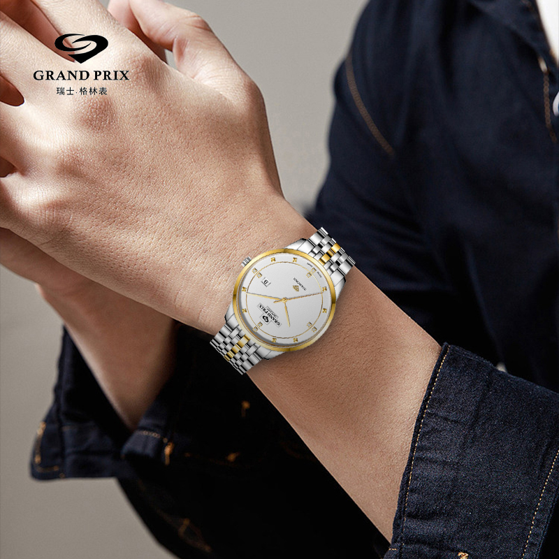 2025新品格林瑞士进口石英手表男女士手表腕表防水情侣表88293 - 图0