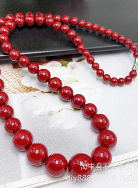 紫金砂朱砂圆珠塔链项链红砂珠宝文玩首饰创意礼物紫色珠