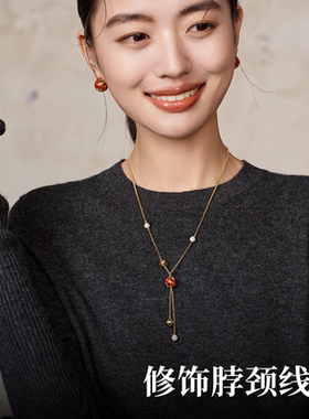 羽兮原创设计红色项链女