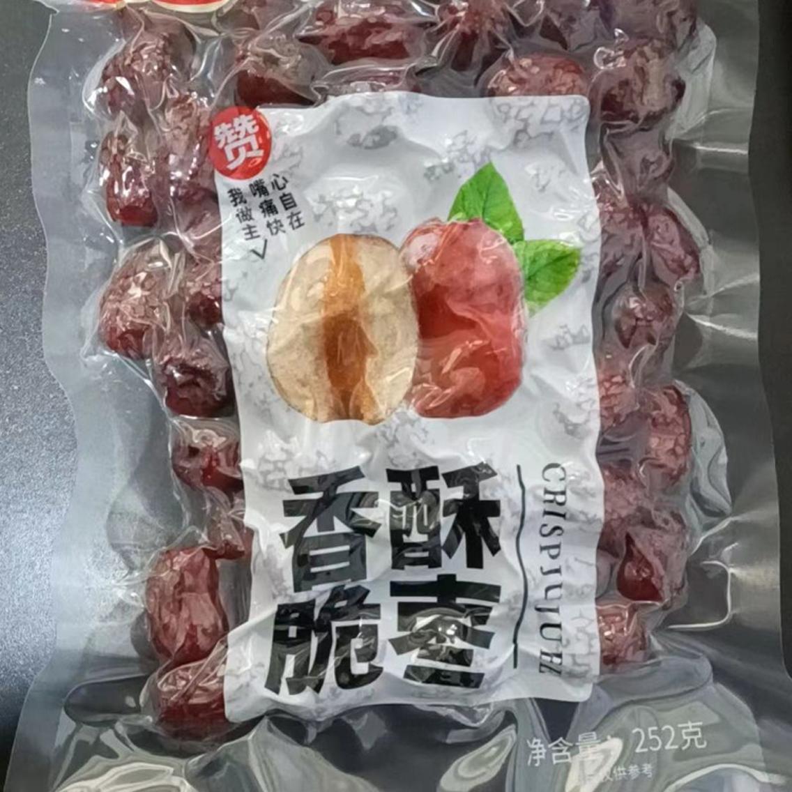 优莱美香酥脆枣无核烘干休闲零食252克1包空心红枣嘎嘣脆整箱批发-图2