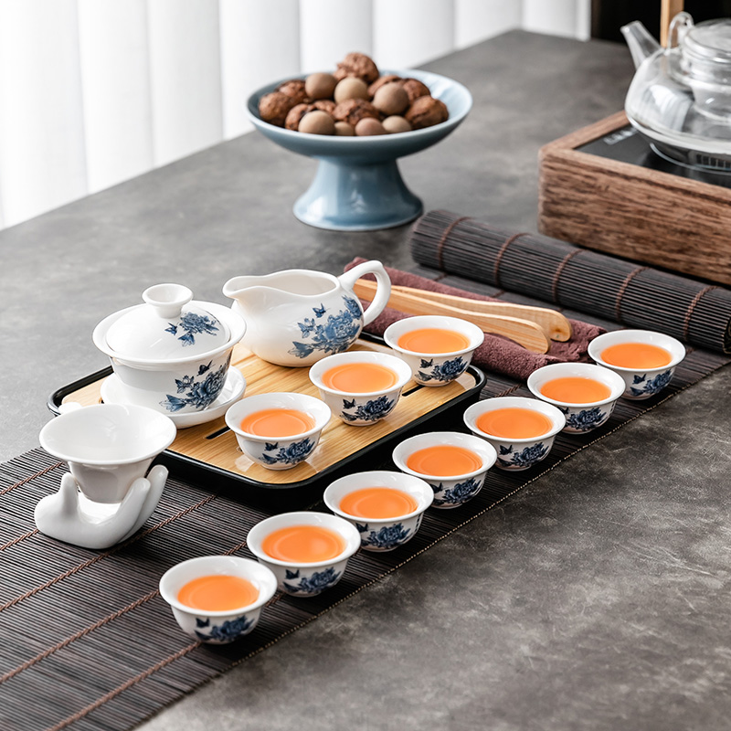 Dehua portable travel tea set