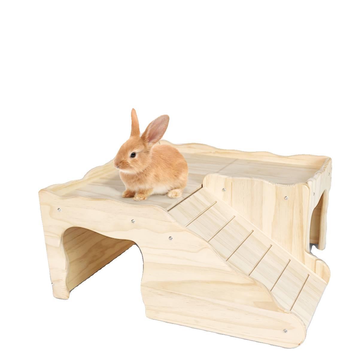 兔子隧道龙猫侏儒兔大空间躲避屋可爱城堡互动娱乐玩具解闷躲避窝 - 图3