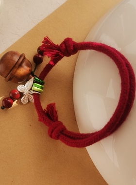 [花若盛开 蝴蝶自来]925纯银蝴蝶铃铛香囊手绳