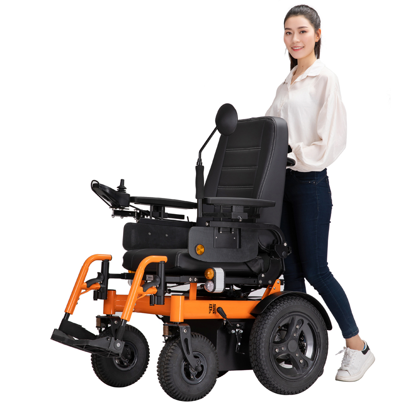 伊凯越野电动轮椅EP62L前后减震全进口配置智能老年残疾人四轮车