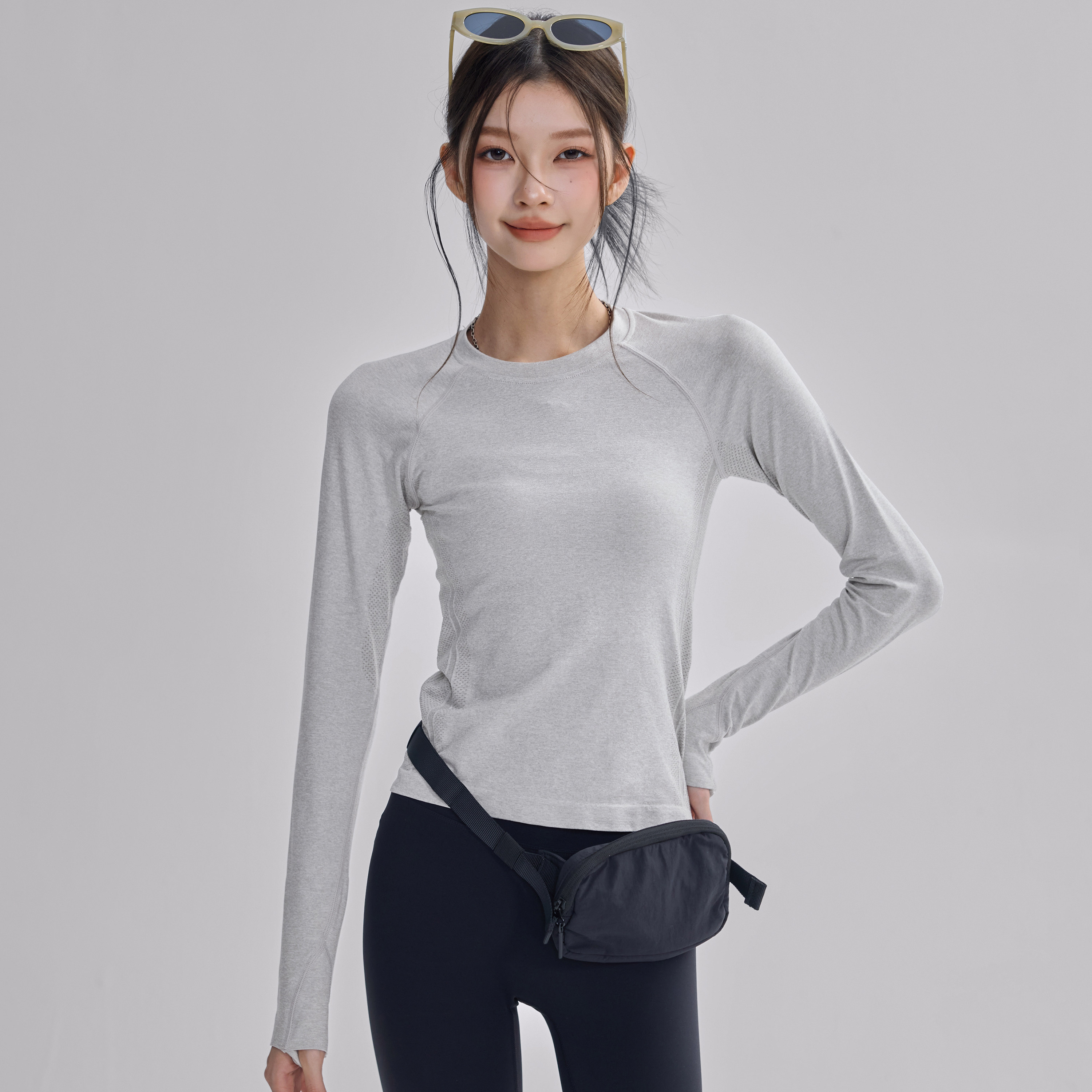 瑜伽服上衣女2026新款健身跑步训练速干长袖初秋修身显瘦运动T恤,淘宝优惠券,粉丝福利购,淘宝优惠卷