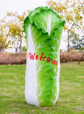 户外仿真兔子雕塑玻璃钢花园庭院草坪园林装饰景观白菜发光兔摆件